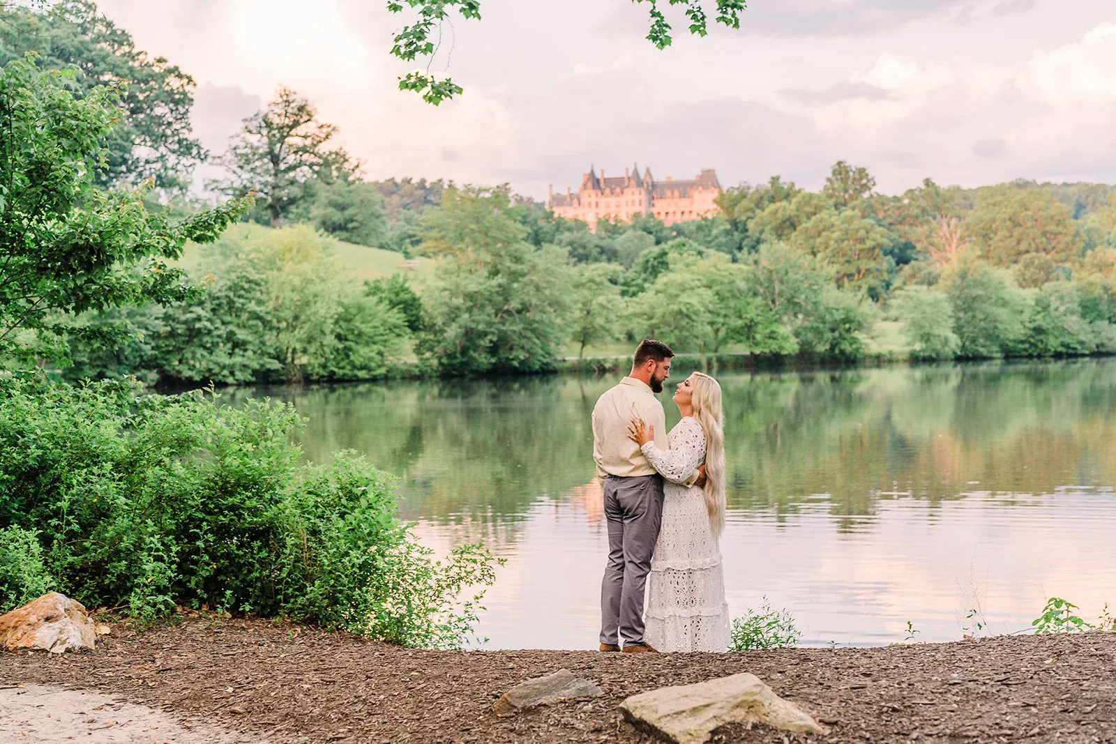 Engagement session finale with golden light in Horseshoe Bay, Texas