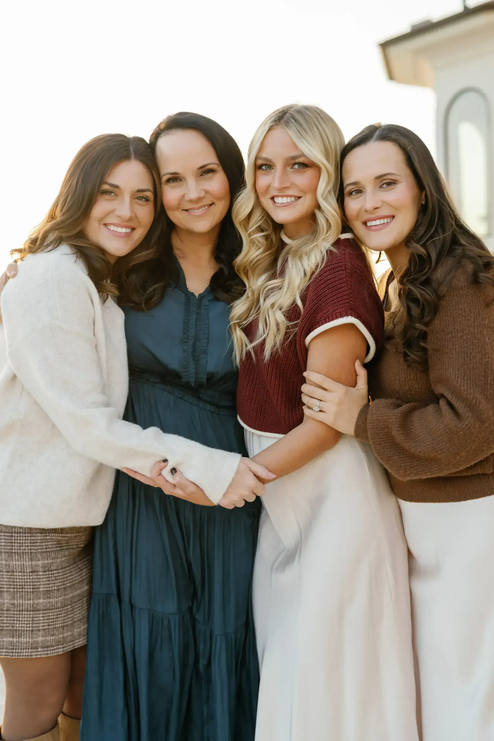 Family portrait in scenic Texas Hill Country outdoor setting