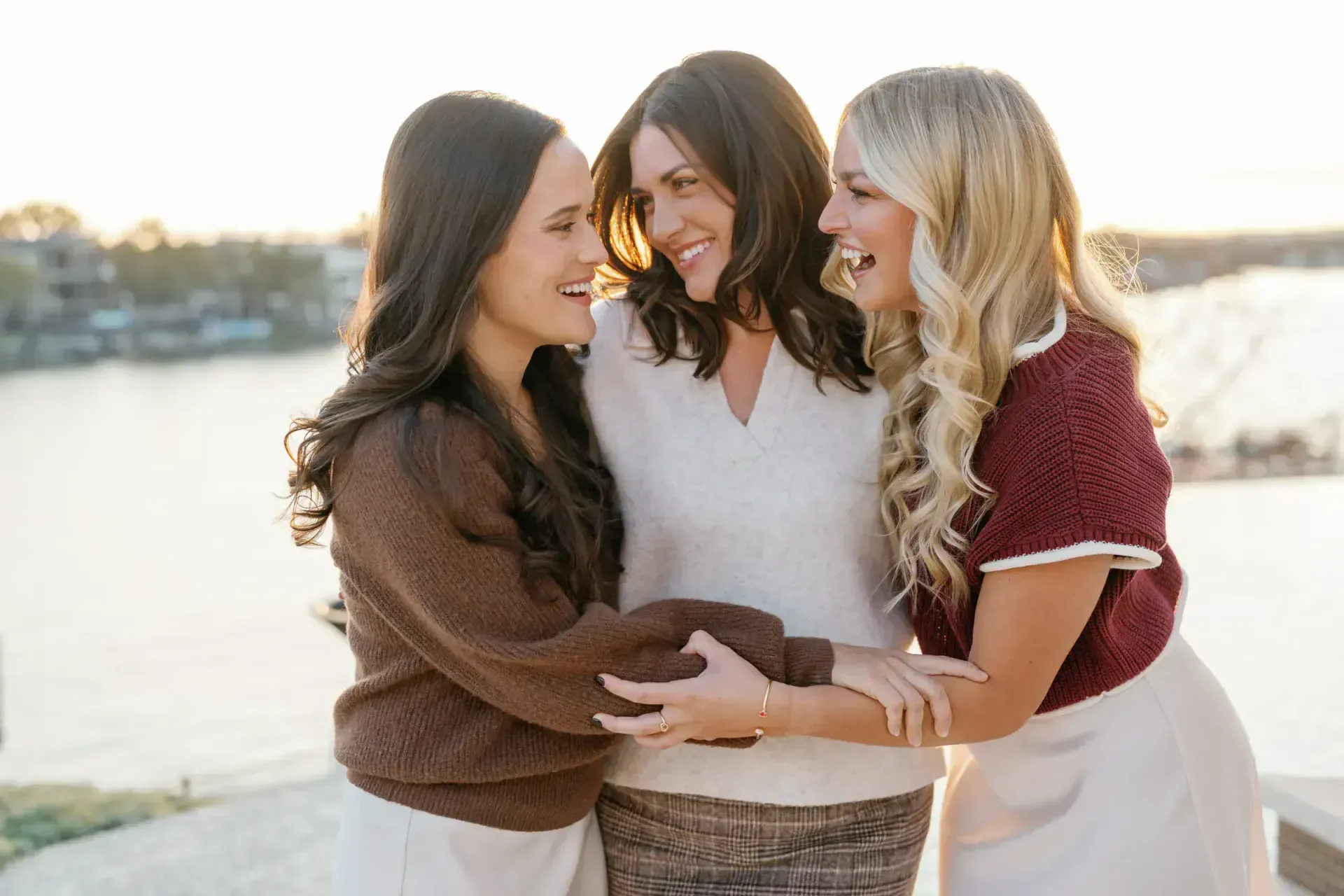 Relaxed family portrait session outdoors in Horseshoe Bay, Texas
