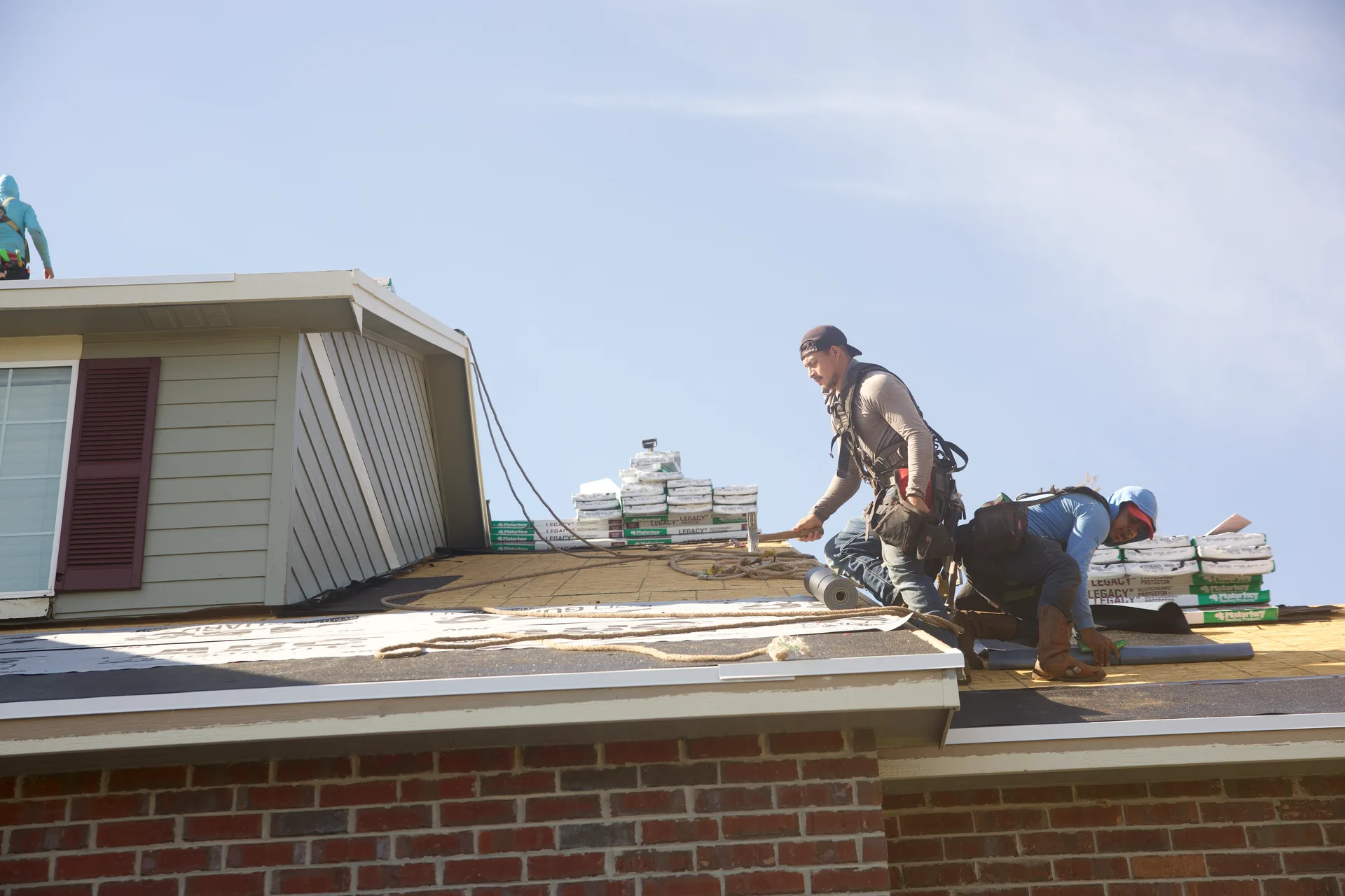 New shingle installation