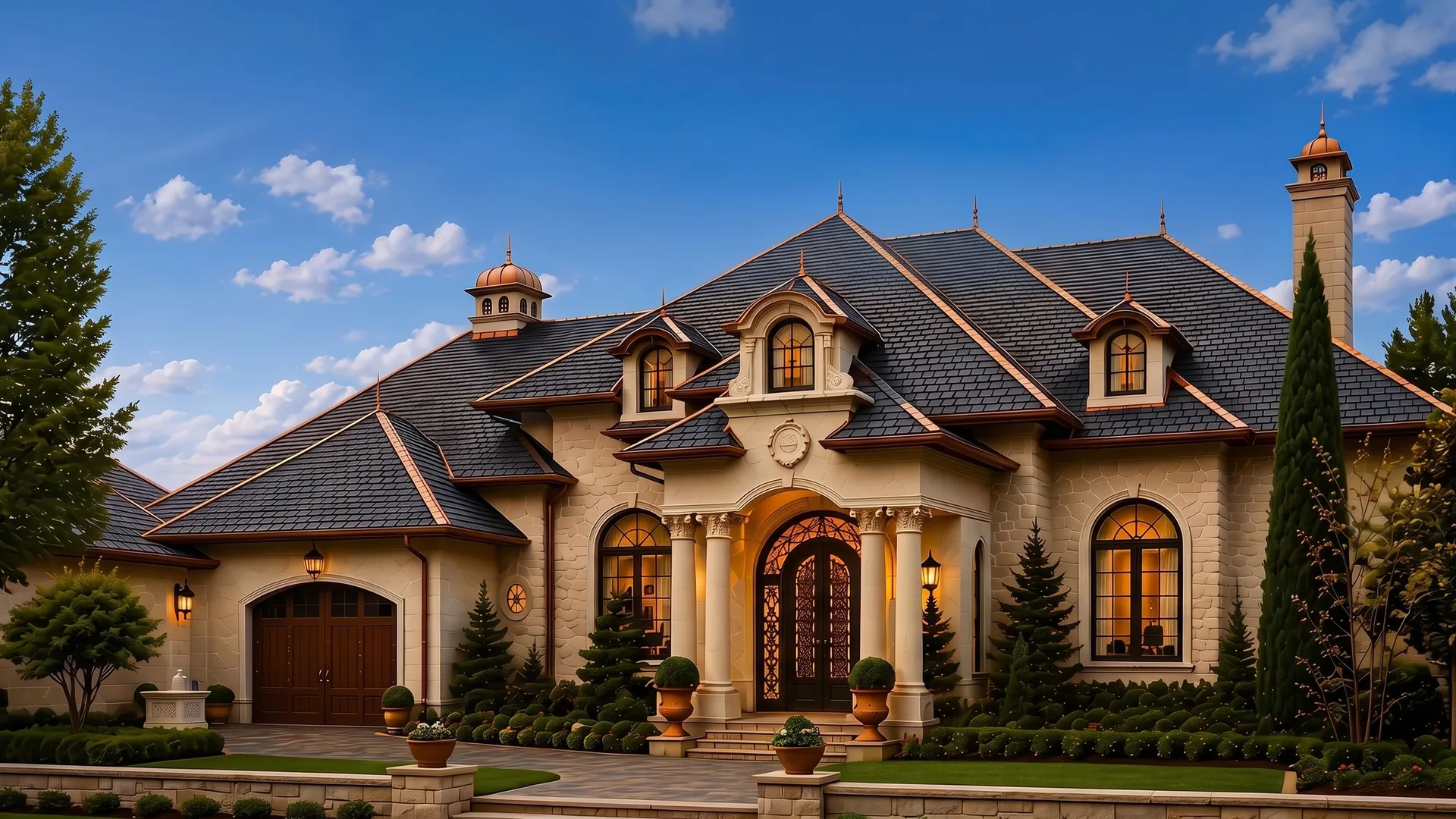 A luxury Texas home with a premium roof by MasterBuilt Roofing