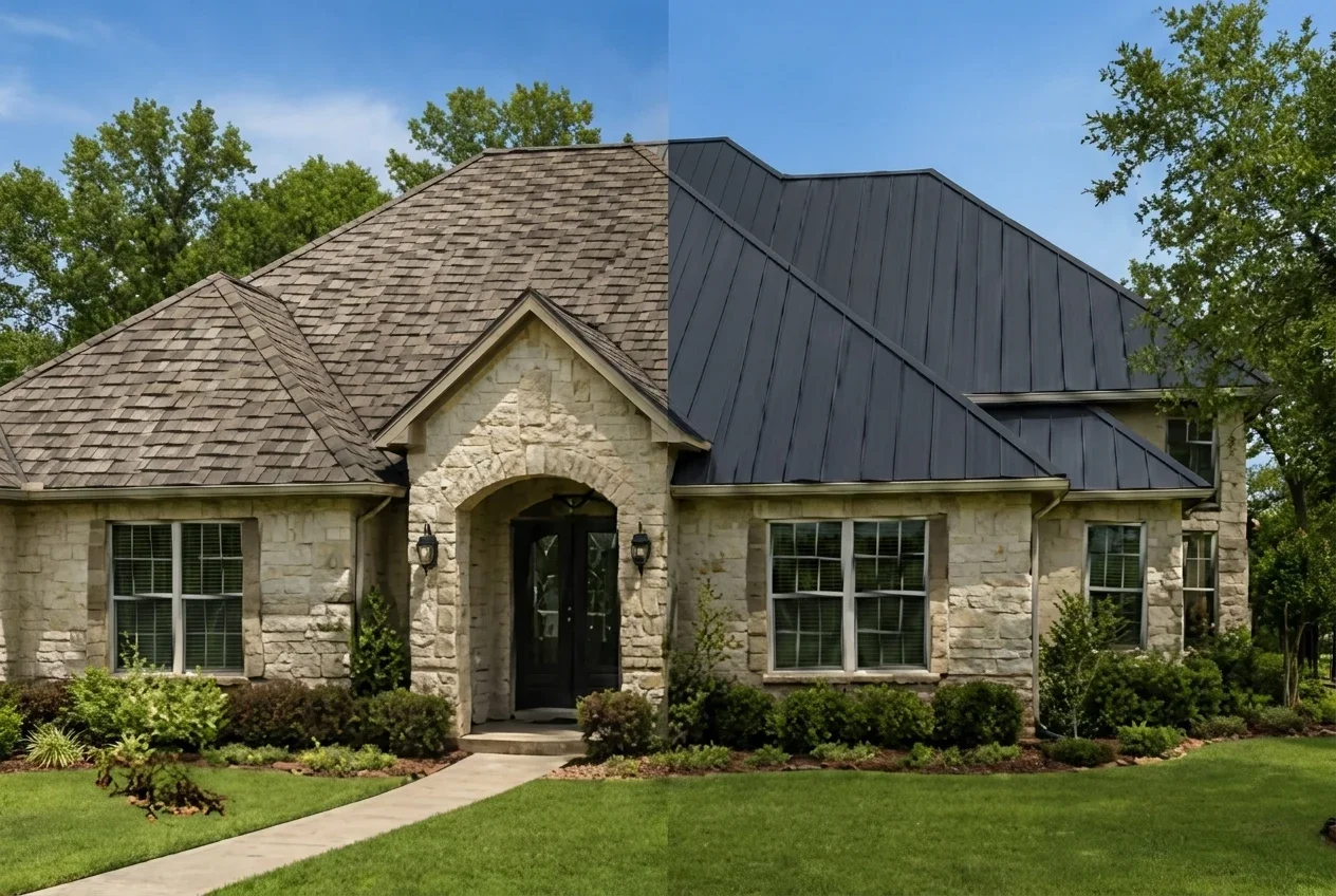 Before and after roof preview