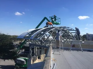 Curved Metal Canopy